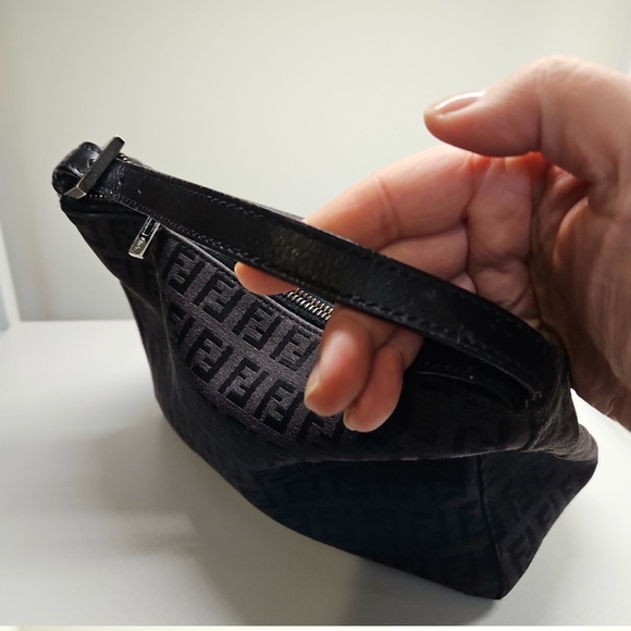 AUTHENTIC Fendi Black Zucca mini bag - Picture 2 of 5